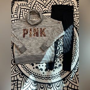 VS PINK leopard outfit